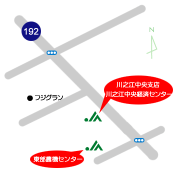 Jaうま簡易地図 川之江中央支店